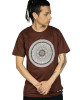 Mandala Circle Tshirt Καφέ
