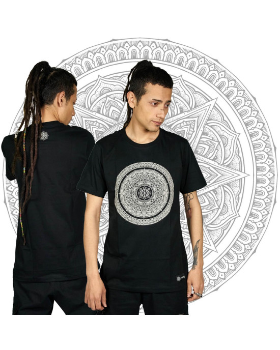 Mandala Circle Tshirt Μαύρο