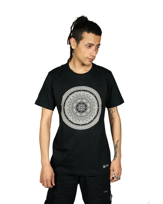 Mandala Circle Tshirt Μαύρο