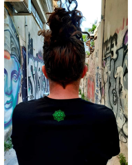 T-Shirt Mandala Geometry Black G