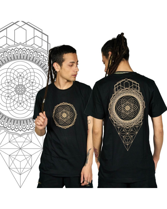 T-Shirt Equilibrium Mandala Μαύρο