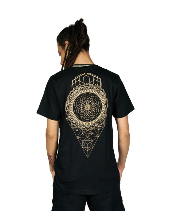 T-Shirt Equilibrium Mandala Μαύρο