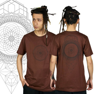 T-Shirt Equilibrium Mandala Καφέ