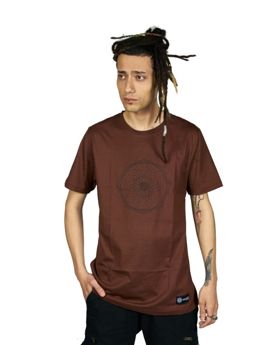T-Shirt Equilibrium Mandala Καφέ