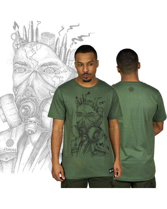 T-Shirt Human Greed Χακί