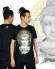 T-Shirt Mandala Buddha Μαύρο