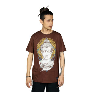T-Shirt Mandala Buddha Καφέ