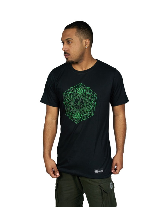 T-Shirt Mandala Cube Μαύρο