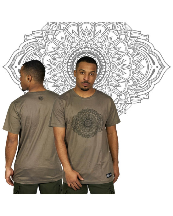 T-Shirt Mandala Eye Ανοιχτό Καφέ