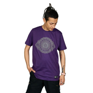 T-Shirt Mandala Eye Μωβ