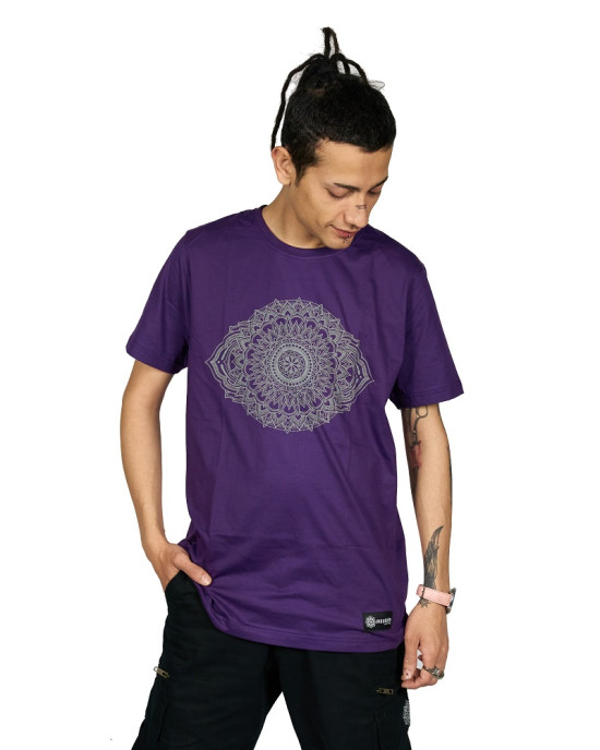 T-Shirt Mandala Eye Μωβ