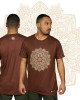 T-Shirt Mandala Flower of Life Καφέ