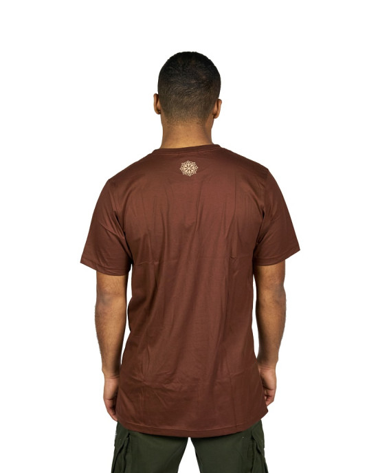T-Shirt Mandala Flower of Life Καφέ