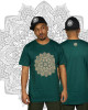 T-Shirt Mandala Flower of Life Σκούρο Πράσινο