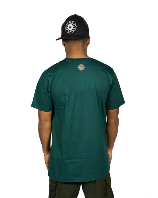 T-Shirt Mandala Flower of Life Σκούρο Πράσινο