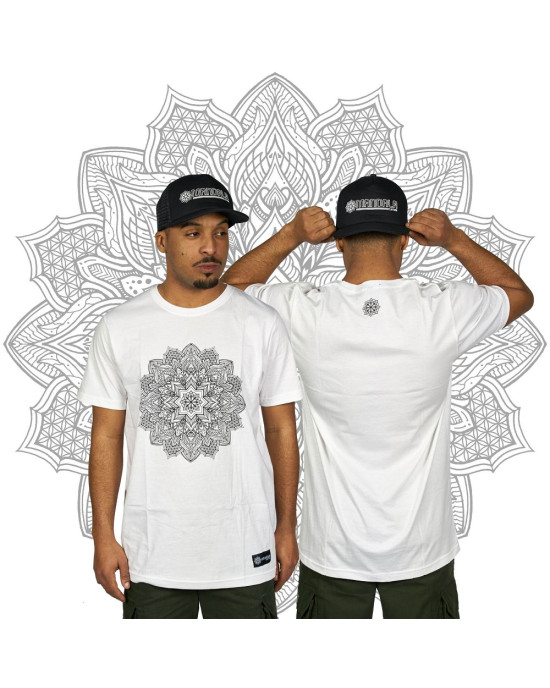 T-Shirt Mandala Flower of Life Άσπρο