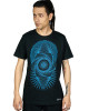 T-Shirt Mandala Fractal Μαύρο