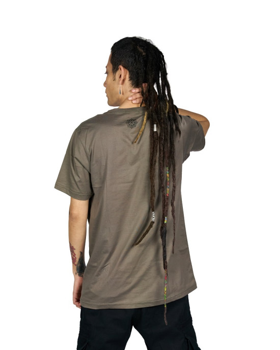 T-Shirt Mandala Fractal Ανοιχτό Καφέ