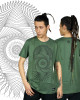 T-Shirt Mandala Fractal Χακί