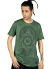 T-Shirt Mandala Fractal Χακί
