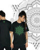 T-Shirt Mandala Geometry Black G