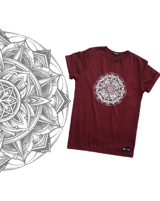 T-Shirt Mandala Maroon