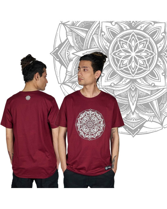 T-Shirt Mandala Maroon