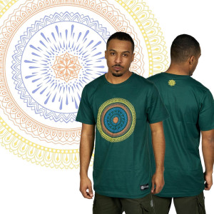 T-Shirt Mandala Quantum Σκούρο Πράσινο