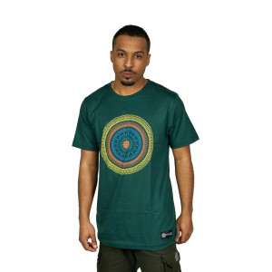 T-Shirt Mandala Quantum Σκούρο Πράσινο