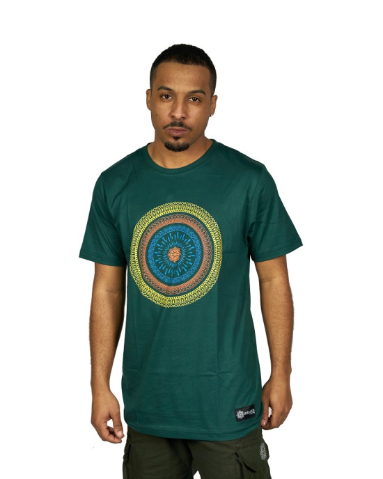 T-Shirt Mandala Quantum Σκούρο Πράσινο