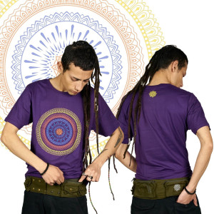T-Shirt Mandala Quantum Μωβ