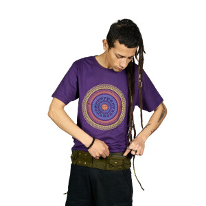 T-Shirt Mandala Quantum Μωβ
