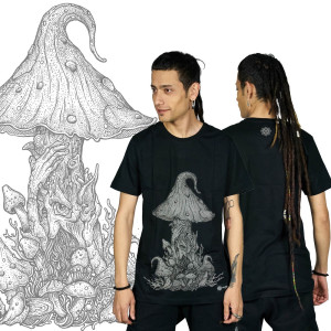 Tshirt Mushroom Elf Μαύρο