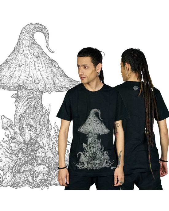 Tshirt Mushroom Elf Μαύρο