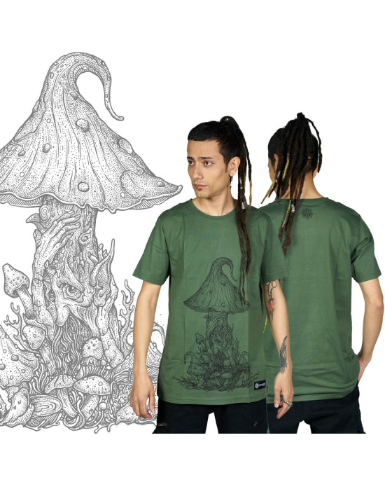 Tshirt Mushroom Elf Χακί