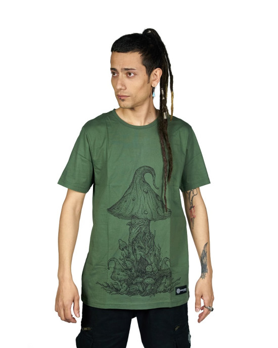 Tshirt Mushroom Elf Χακί