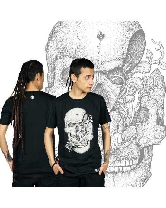T-Shirt Split Scull Μαύρο