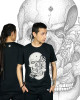 T-Shirt Split Scull Μαύρο