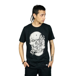T-Shirt Split Scull Μαύρο