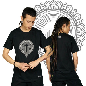 TShirt Geometric Mushroom Μαύρο
