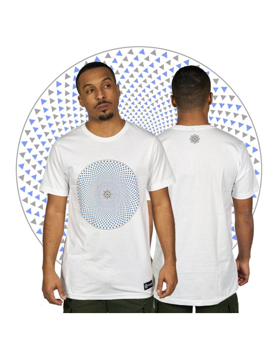 Tshirt Mandala Spiral Άσπρο