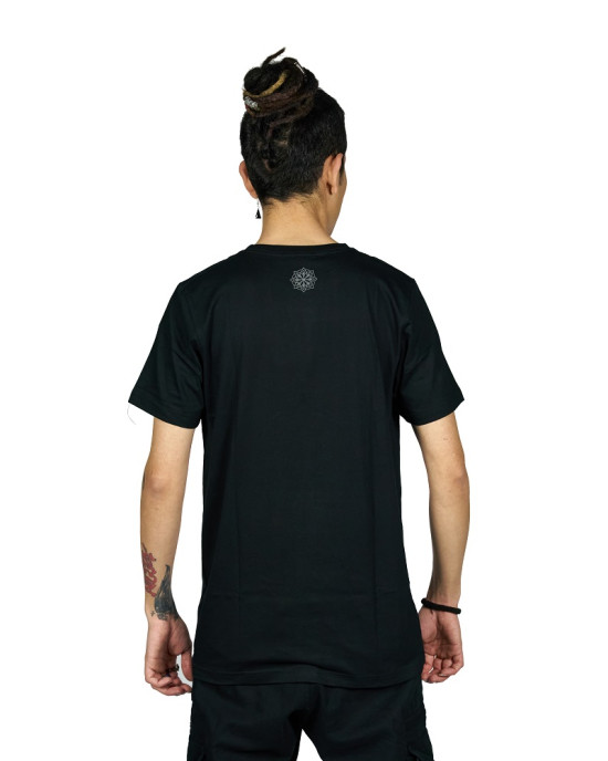 Tshirt Mandala Spiral Μαύρο