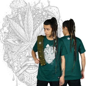TShirt Mandala Stoned Σκούρο Πράσινο