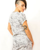 Φόρεμα Mini με Σχέδιο Πιτσιλιές Light Grey