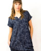 Φόρεμα Mini με Σχέδιο Γραμές Dark Blue