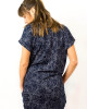 Φόρεμα Mini με Σχέδιο Γραμές Dark Blue