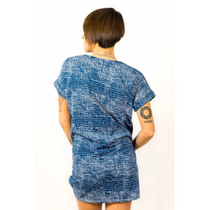 Φόρεμα Mini με Γεωμετρικά Σχέδια Blue