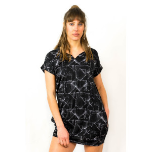 Φόρεμα Mini με Γεωμετρικά Σχέδια 2 Black