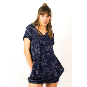 Φόρεμα Mini με Σχέδιο Πιτσιλιές Dark Blue
