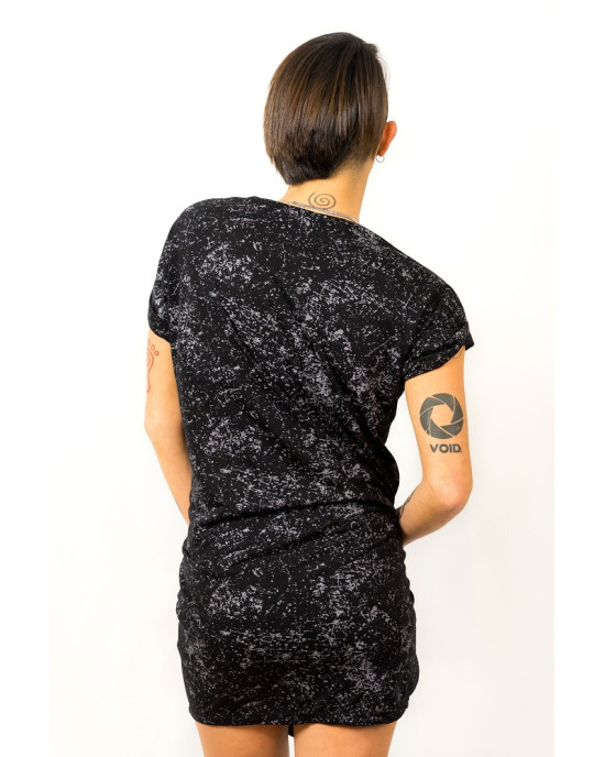 Φόρεμα Mini με Σχέδιο Πιτσιλιές Black